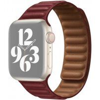 Remienok kožený ťah pre Apple Watch 42mm / 41mm / 40mm / 38mm - vínový