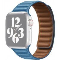Remienok kožený ťah pre Apple Watch Ultra 49mm / 46mm / 45mm / 44mm / 42mm - nebesky modrý