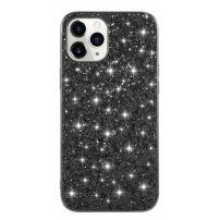 Ochranný kryt s flitrami pre iPhone 12 Pro Max - čierny