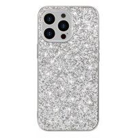 Ochranný kryt s flitrami pre iPhone 13 mini - strieborná