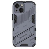 Odolný ochranný kryt so stojančekom pre iPhone 13 - sivý