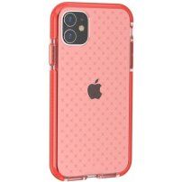 Ochranný transparentný kryt so vzorom krížikov pre iPhone 11 - oranžový