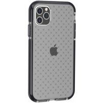 Ochranný transparentný kryt so vzorom krížikov pre iPhone 11 Pro Max - čierny