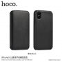 HOCO luxusné flipové puzdro z umelej kože pre Apple iPhone XS / iPhone X – červené
