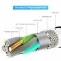 FLOVEME Round magnetický kábel USB-A / USB-C/Micro USB/Lightning pre iPhone / iPad / iPod / AirPods - 1 m - čierna