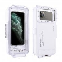 PULUZ vodotesné puzdro na potápanie do 45m pre iPhone - biele