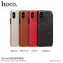 HOCO flipové puzdro pre Apple iPhone XS / iPhone X – čierne