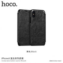HOCO flipové puzdro pre Apple iPhone XS / iPhone X – čierne