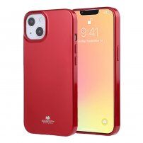 Goospery lesklý kryt z mäkkého plastu pre iPhone 13 - červený