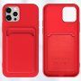 Kryt s kapsou na karty pre iPhone 11 - tmavozelený