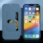 Peňaženkové puzdro zo silikónu a PU kože pre iPhone 13 Pro - tmavozelené
