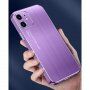 Hliníkový ochranný kryt pre iPhone X / XS - fialový