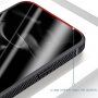 Nárazuvzdorný transparentný kryt s karbónovou textúrou pre iPhone 13 Pro Max - modrý