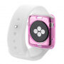 HAWEEL tenký priehladný obal / kryt pre Apple Watch 38mm - ružový