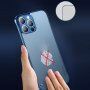 Ochranný matný transparentný kryt pre iPhone 12 Pro Max - modrý