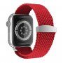 Nylonový vrkočový remienok s posuvnou prackou pre Apple Watch 42mm / 41mm / 40mm / 38mm - červený