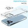 Transparentný kryt so sklom na ochranu šošoviek pre iPhone 13 Pro Max - sivý