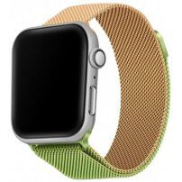 Kovový remienok milánsky ťah pre Apple Watch Ultra 49mm / 46mm / 45mm / 44mm / 42mm - zeleno-zlatý