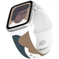 Silikónový remienok s abstraktným vzorom pre Apple Watch Ultra 49mm / 46mm / 45mm / 44mm / 42mm - modro-hnedý