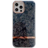 Ochranný kryt so škrupinovou textúrou pre iPhone 13 Pro - čierny