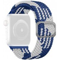 Remienok s vrkočovým vzorom pre Apple Watch Ultra 49mm / 46mm / 45mm / 44mm / 42mm - modro-biely