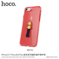 HOCO kryt s textilným držiakom pre Apple iPhone SE (2020/2022) / 8 / 7 – červený