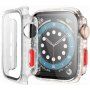 Ochranné trblietavé puzdro s tvrdeným sklom pre Apple Watch 40mm - strieborné