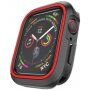 Silikónové puzdro pre Apple Watch 40mm – čiernačervená