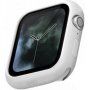 Uniq Lino silikónové puzdro pre Apple Watch 44mm - biele