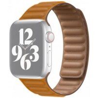 Remienok kožený ťah pre Apple Watch 42mm / 41mm / 40mm / 38mm - horčicový