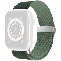 Nylonový vrkočový remienok s posuvnou prackou pre Apple Watch Ultra 49mm / 46mm / 45mm / 44mm / 42mm - olivový