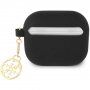 Guess 4G Charm silikónový obal pre AirPods 3 - čierny