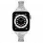 Kovový remienok s kamienkami pre Apple Watch 42mm / 41mm / 40mm / 38mm - strieborný