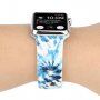 Silikónový remienok s batikovaným vzorom pre Apple Watch Ultra 49mm / 46mm / 45mm / 44mm / 42mm - modrý