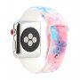 Silikónový remienok s batikovaným vzorom pre Apple Watch 42mm / 41mm / 40mm / 38mm - pastelový modro-ružový