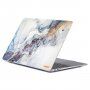 ENKAY matný kryt pre MacBook Pro 15" (A1707 / A1990) - modrozlatý mramor