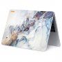 ENKAY matný kryt pre MacBook Pro 15" (A1707 / A1990) - modrozlatý mramor