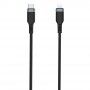 Wiwu opletený dátový a nabíjací kábel USB-C / Lightning pre iPhone / iPad / iPod / AirPods - 3 m - čierny