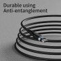 Wiwu opletený dátový a nabíjací kábel USB-C / Lightning pre iPhone / iPad / iPod / AirPods - 3 m - čierny