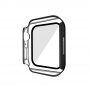 Matné ochranné puzdro s tvrdeným sklom pre Apple Watch 41 mm - čierne