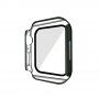 Matné ochranné puzdro s tvrdeným sklom pre Apple Watch 41 mm - olivové