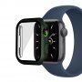 Matné ochranné puzdro s tvrdeným sklom pre Apple Watch 45 mm - olivové