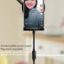 BENKS USB kábel s lightning male/female konektormi na nabíjanie a súčasné počúvanie hudby pre Apple iPhone – 25 cm – ružovo-zlatý