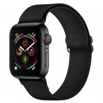 Nylonový remienok s posuvnou prackou pre Apple Watch 42mm / 41mm / 40mm / 38mm - čierny