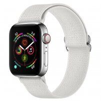 Nylonový remienok s posuvnou prackou pre Apple Watch Ultra 49mm / 46mm / 45mm / 44mm / 42mm - biely