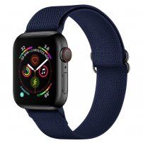 Nylonový remienok s posuvnou prackou pre Apple Watch Ultra 49mm / 46mm / 45mm / 44mm / 42mm - tmavomodrý