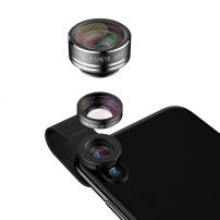 JOYROOM 3 v 1 súprava objektívov na fotoaparát rybie oko/makro objektív/širokouhlý objektív pre Apple iPhone