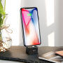 BASEUS hliníkový nabíjací stojanček pre Apple iPhone – čierny