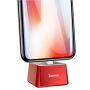 BASEUS hliníkový nabíjací stojanček pre Apple iPhone – červený