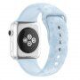 Silikónový remienok so vzorom vločiek pre Apple Watch 42mm / 41mm / 40mm / 38mm - pastelovo-modrý